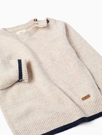 Pull en maille de laine mélangée