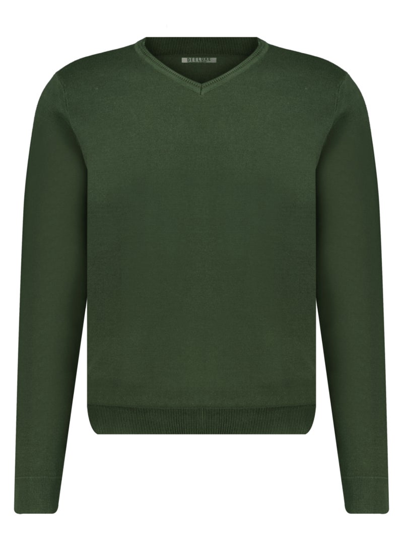 Pull en maille  'Deeluxe' Vert foncé - Kiabi