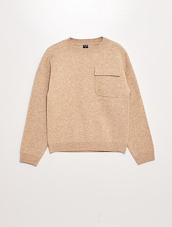 Pull en maille douce col rond