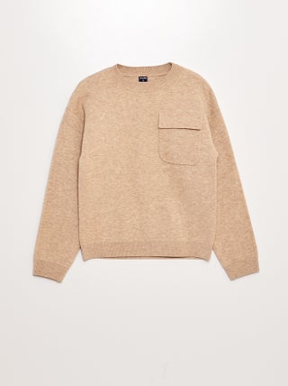 Pull en maille douce col rond