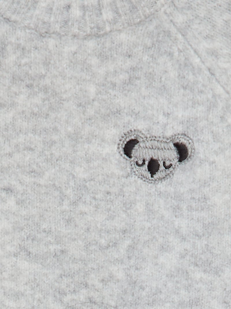 Pull en maille douce Gris clair - Kiabi