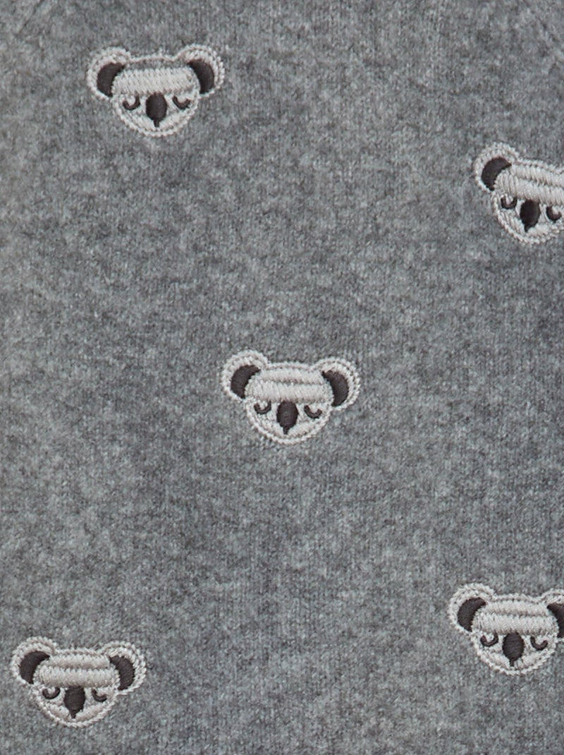 Pull en maille douce Gris foncé - Kiabi