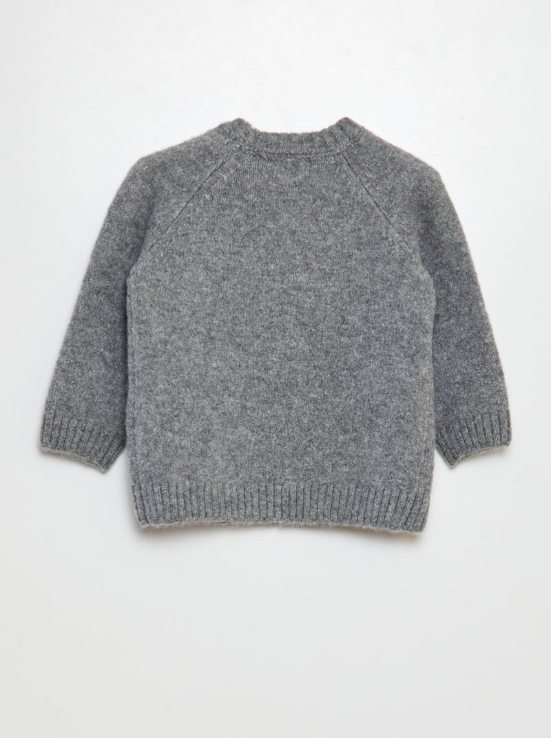 Pull en maille douce Gris foncé - Kiabi