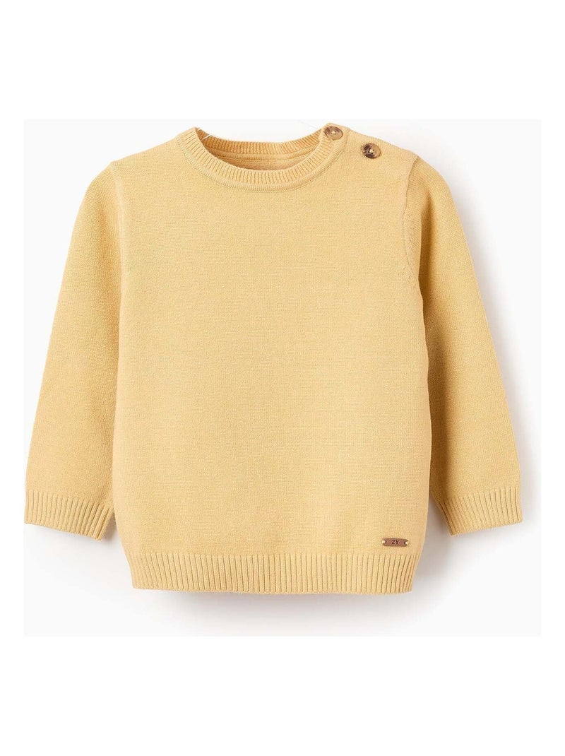 Pull en Maille Douce Jaune clair - Kiabi