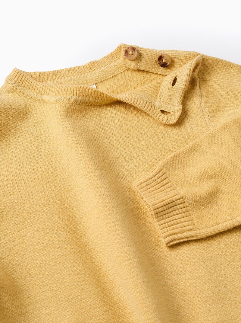 Pull en Maille Douce Jaune clair - Kiabi