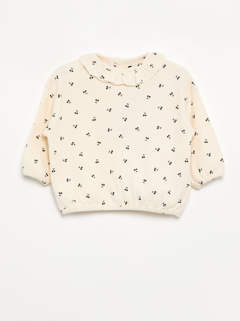 Pull en maille doudou Beige - Kiabi