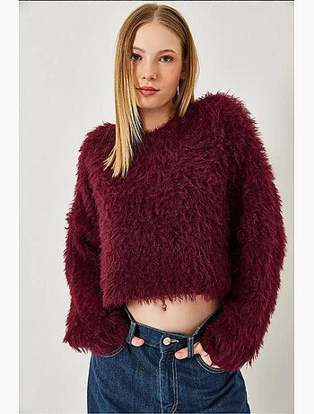 Pull en maille duveteuse lucci
