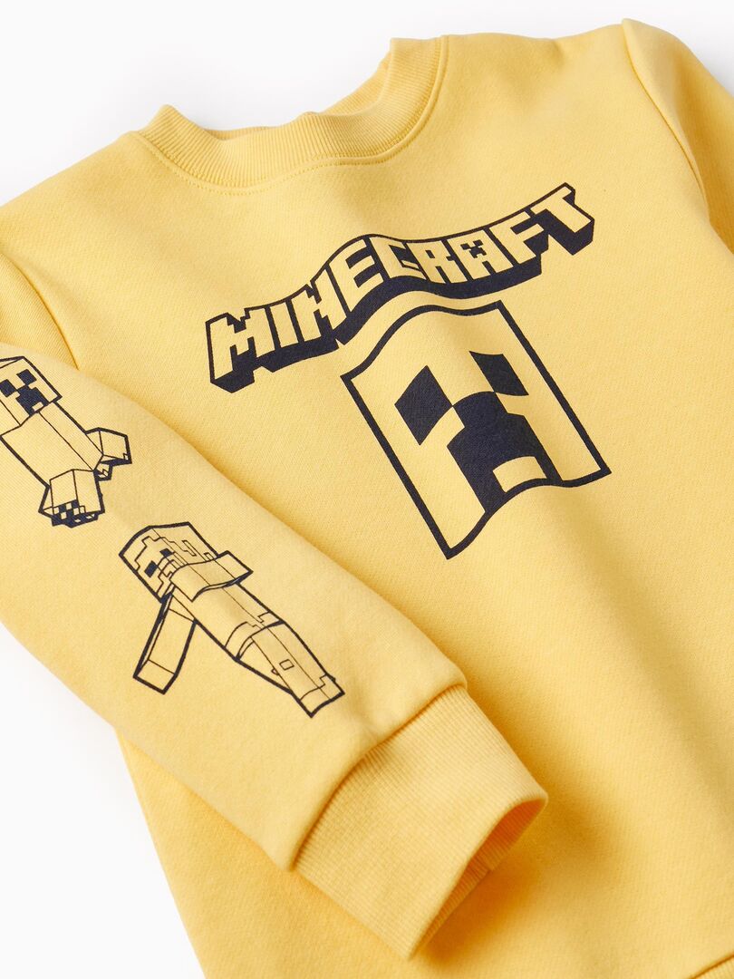 Pull en maille en coton pour garçon 'Minecraft' LICENSE - Jaune foncé ...