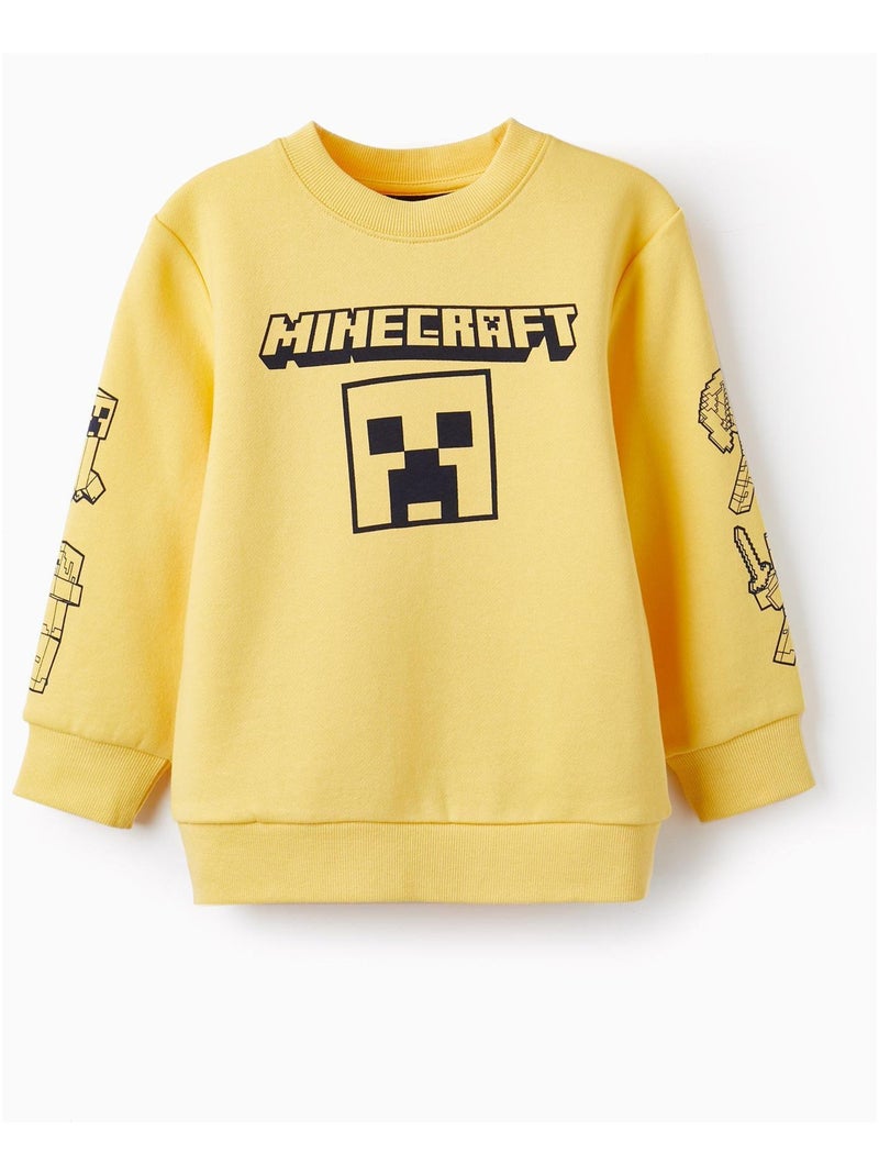 Pull en maille en coton pour garçon 'Minecraft' LICENSE - Jaune foncé ...