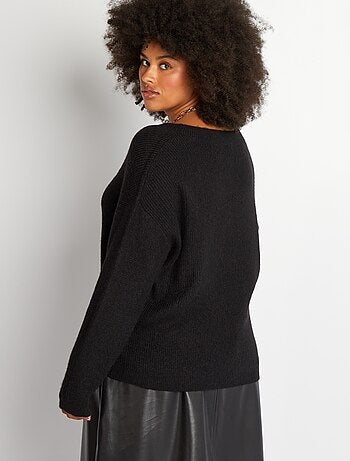 Pull Manches Simili Cuir Gris - Taille 14 Ans, Occasion Très Bon état, Département Fille