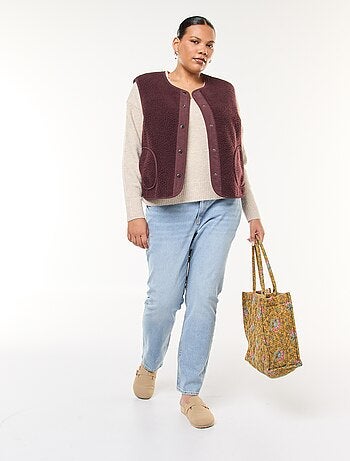 Pull en maille épaisse avec col V