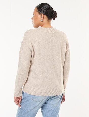 Pull en maille épaisse avec col V