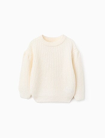 Pull en Maille Épaisse avec Épaules Tombantes