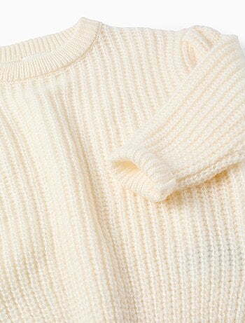 Pull en Maille Épaisse avec Épaules Tombantes