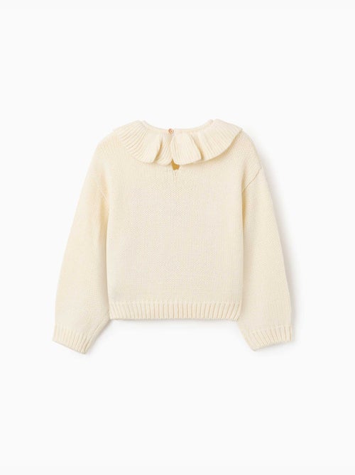 Pull en maille épaisse avec fleurs brodées - Kiabi Pull en maille épaisse avec fleurs brodées - Kiabi