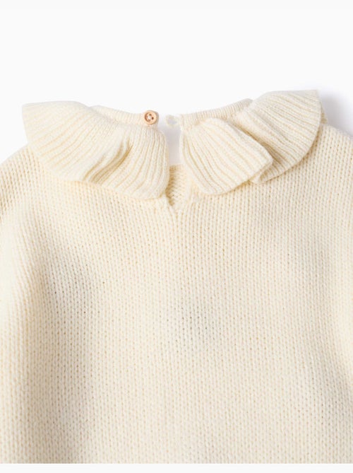 Pull en maille épaisse avec fleurs brodées - Kiabi Pull en maille épaisse avec fleurs brodées - Kiabi