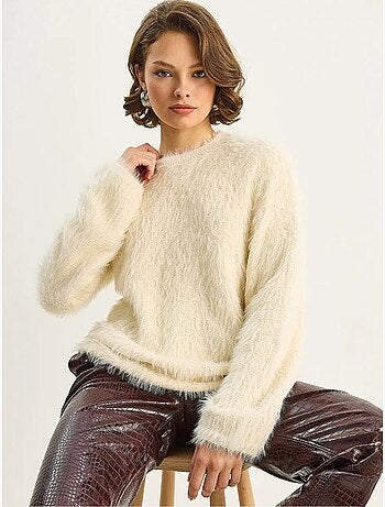 Pull en maille épaisse texturée coupe décontractée lucci