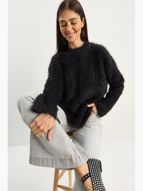 Pull en maille épaisse texturée coupe décontractée lucci - Kiabi Pull en maille épaisse texturée coupe décontractée lucci - Kiabi