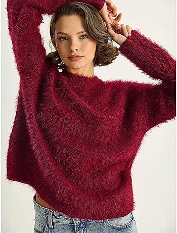 Pull en maille épaisse texturée coupe décontractée lucci