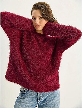 Pull en maille épaisse texturée coupe décontractée lucci