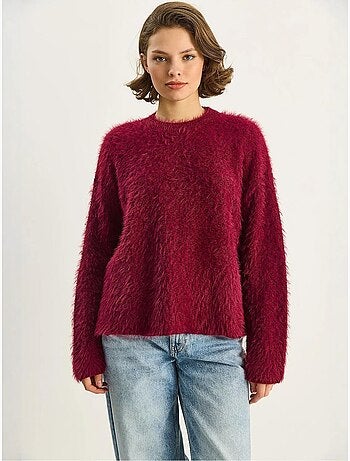 Pull en maille épaisse texturée coupe décontractée lucci