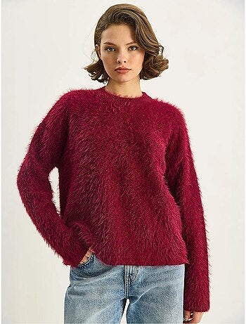 Pull en maille épaisse texturée coupe décontractée lucci