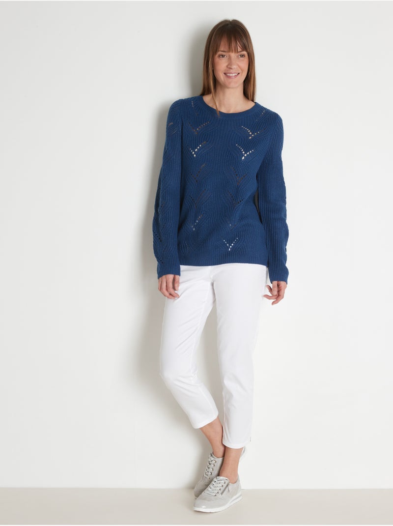 Pull en maille fantaisie - DAXON Bleu - Kiabi