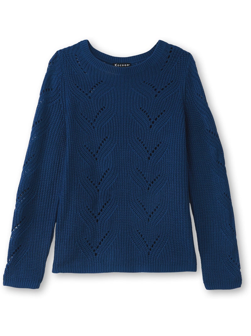 Pull en maille fantaisie - DAXON Bleu - Kiabi