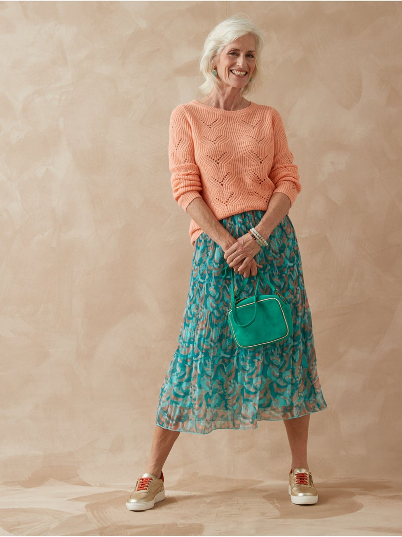 Pull en maille fantaisie - DAXON Orange clair - Kiabi