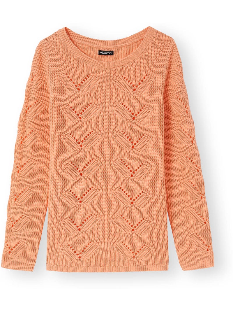 Pull en maille fantaisie - DAXON Orange clair - Kiabi