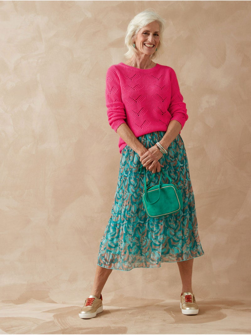 Pull en maille fantaisie - DAXON Rose fushia - Kiabi