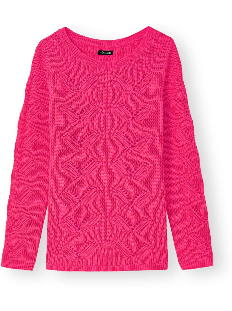 Pull en maille fantaisie - DAXON Rose fushia - Kiabi