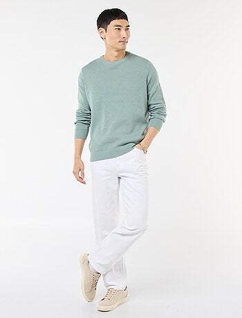 Pull en maille fantaisie à col rond