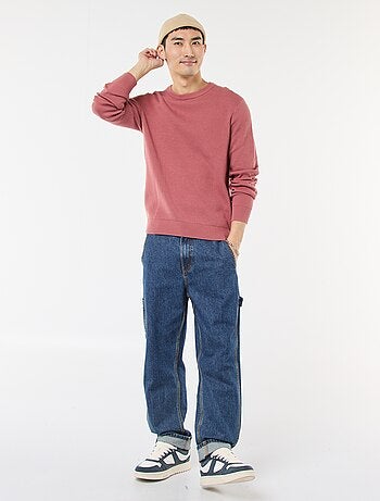 Pull en maille fantaisie à col rond