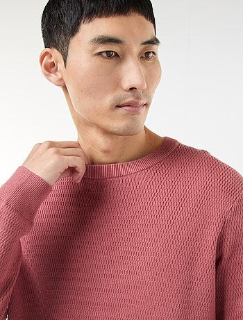 Pull en maille fantaisie à col rond