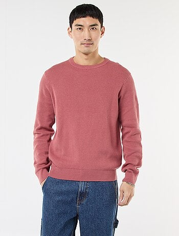 Pull en maille fantaisie à col rond