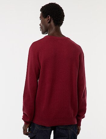 Pull en maille fantaisie à col rond