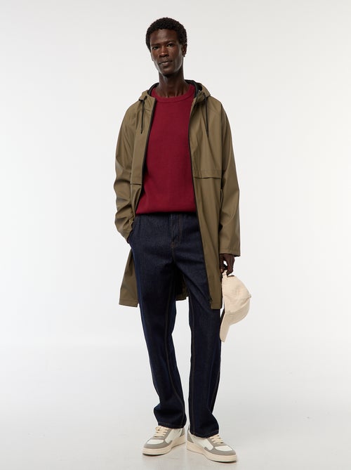 Pull en maille fantaisie à col rond - Kiabi