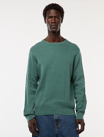 Pull en maille fantaisie à col rond