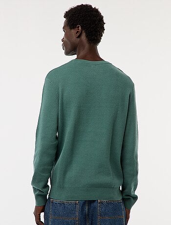 Pull en maille fantaisie à col rond