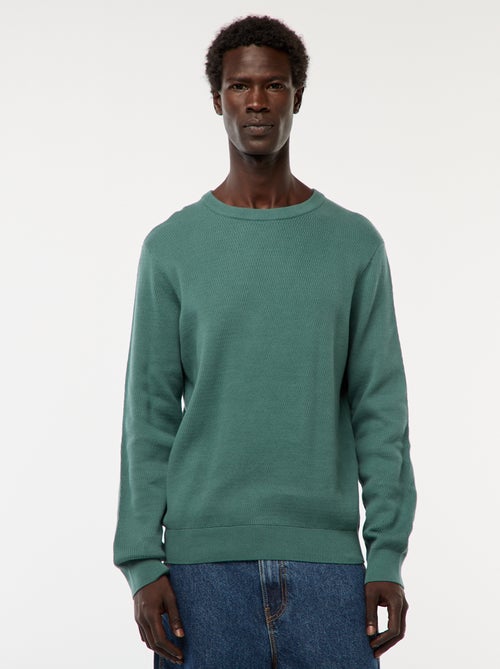 Pull en maille fantaisie à col rond - Kiabi Pull en maille fantaisie à col rond - Kiabi