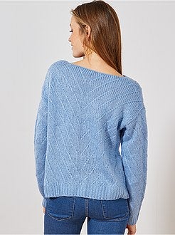 Pull en maille fantaisie - Kiabi