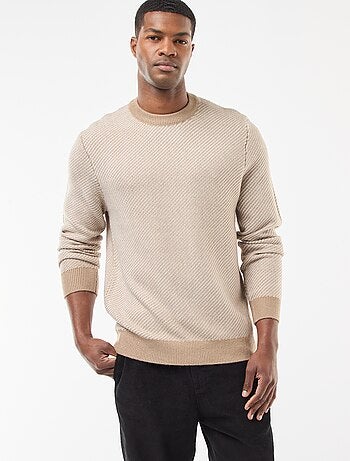 Pull en maille fantaisie col rond