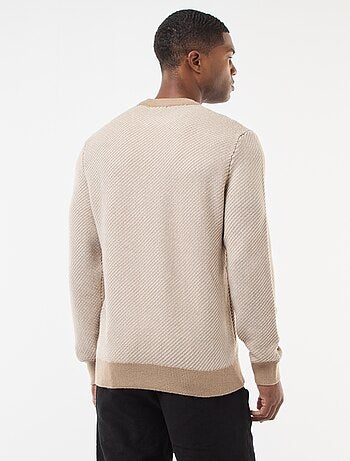 Pull en maille fantaisie col rond