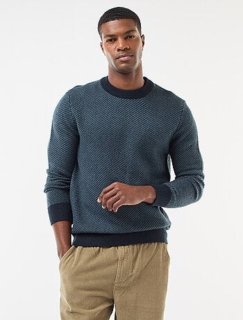 Pull en maille fantaisie col rond