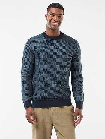 Pull en maille fantaisie col rond