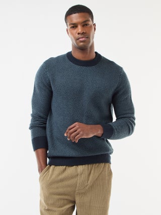 Pull en maille fantaisie col rond