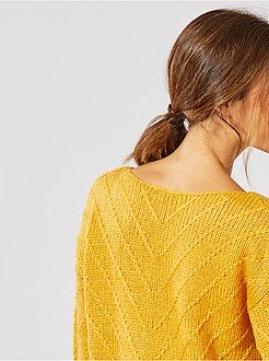 Pull en maille fantaisie - Kiabi