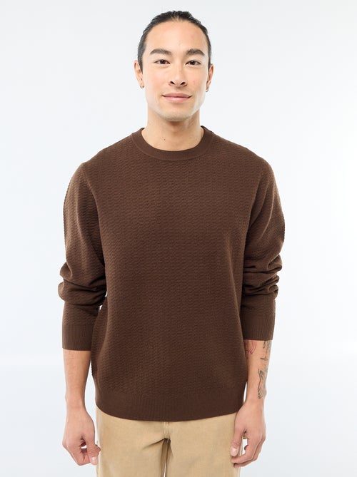 Pull en maille fantaisie - Kiabi