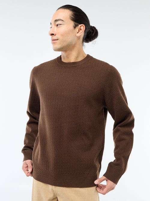Pull en maille fantaisie - Kiabi